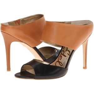Sam Edelman Black and Brown Leather Heel